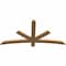 Ekena Millwork Alberta Smooth Timber Gable Bracket, Western Red Cedar, 60"W x 30"H x 1 1/2"D x 3 1/2"F, 12/12 Pitch GBW060X30X0204ALB00SWR - alternate 3